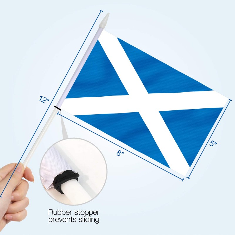 Anley Scotland Mini Flag 12 Pack - Hand Held Small