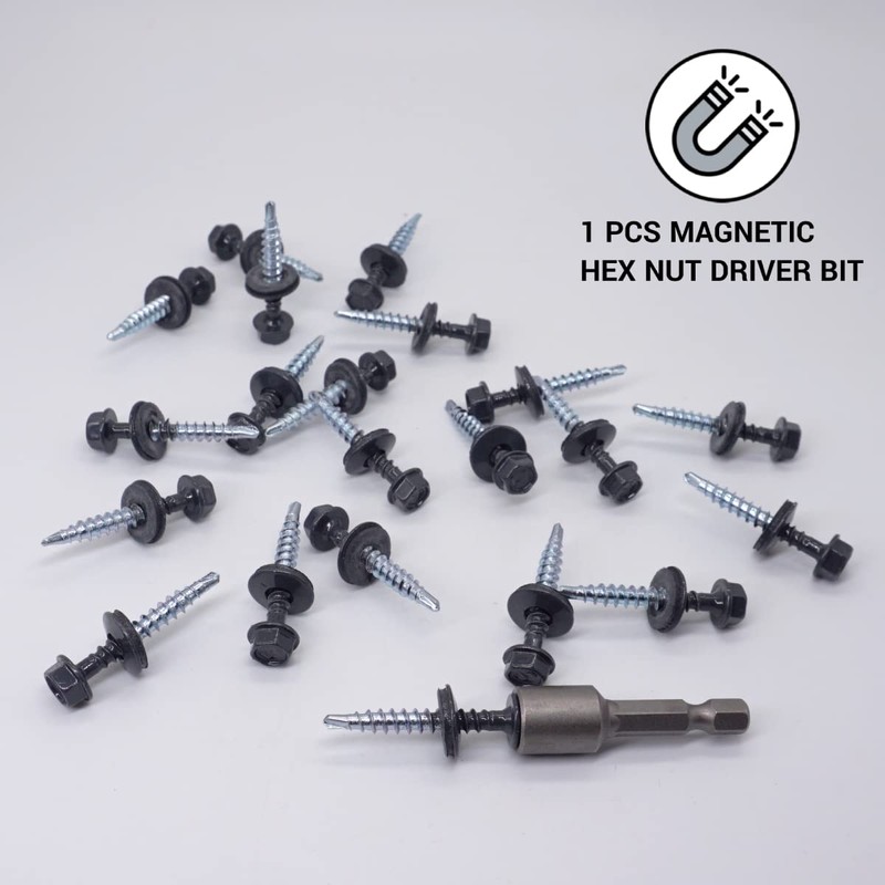 Marcopol Pack of 50 Metal Roofing Screws 4.8 x 35