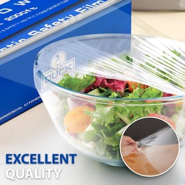 Duck Food Wrap, 12x 2000 ft. Plastic Wrap with Seal & Slide Cutter on Box - Restaurant & Commercial Grade, Excellent Quality & Heavy Duty - Great For Sealing, 1 box