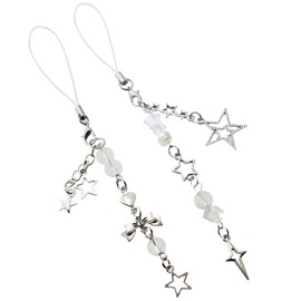 Cute Y2K Phone Charm Strap, Camera Strap Wrist,Star Chain Lanyard String for Bag Purse Backpack Wallet Airpods Pendants Decor