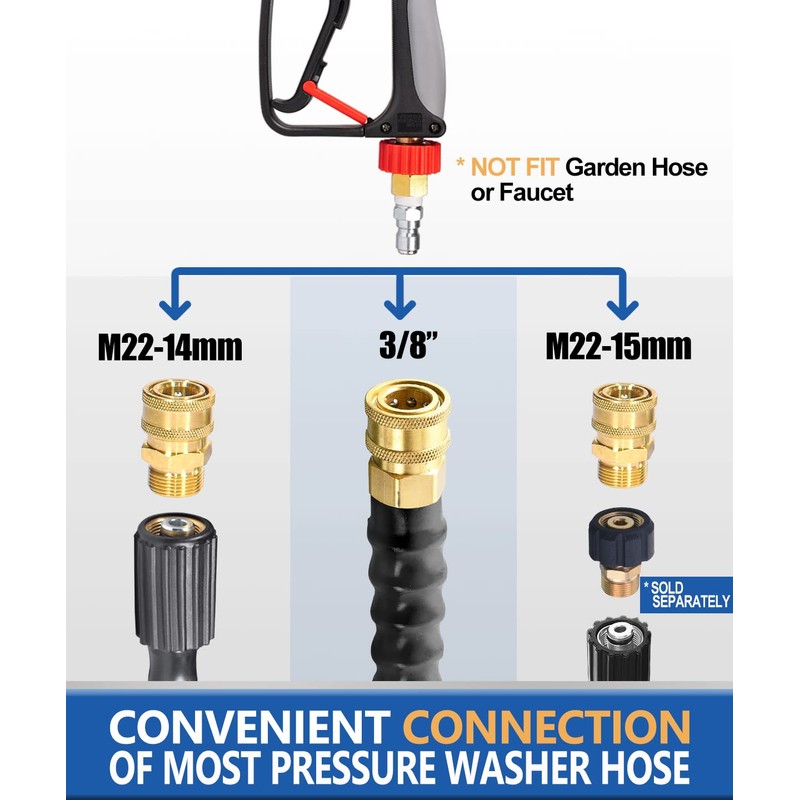 TOOLCY Foam Cannon Kit with Pressure Washer Gun 5000 PSI,