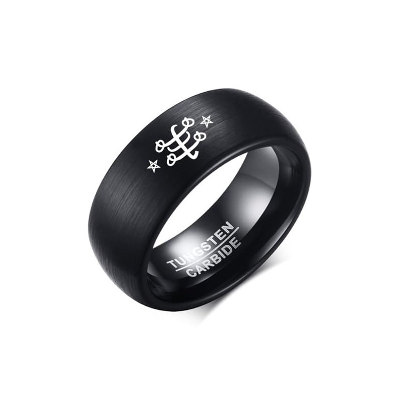 Zosing 8MM Tungsten Carbide Ring Comfort Fit Band The Bahai