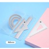 Accod Aluminum Alloy Ruler Set Math Ruler Geometry Tool Set