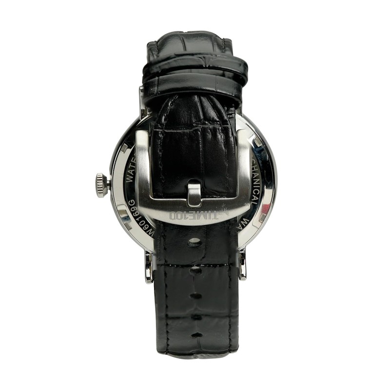 TIME100 Men's Automatic Watch Self Winding Mechanical Watch Genuine Leather