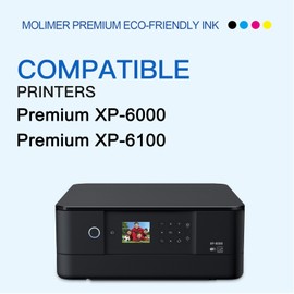 MOLIMER 5PK 302XL Black Color Ink for Epson T302 XL Ink Expression Home XP-6100  XP-6000