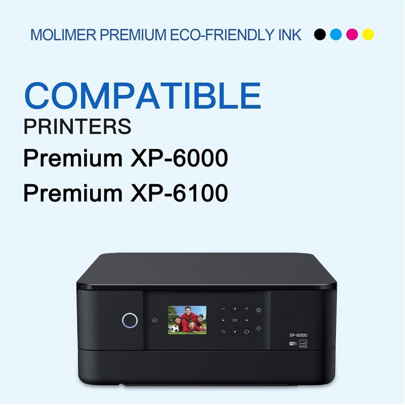 MOLIMER 5PK 302XL Black Color Ink for Epson T302 XL