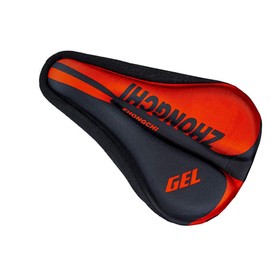 3D Gel Bicycle Seat Cover – Universal | Protective and Comfortable Cushion | For Daily and Professional Use – Durable and Breathable | Cycling Seat Cover Indoor or Outdoor – 29 cm (Red)