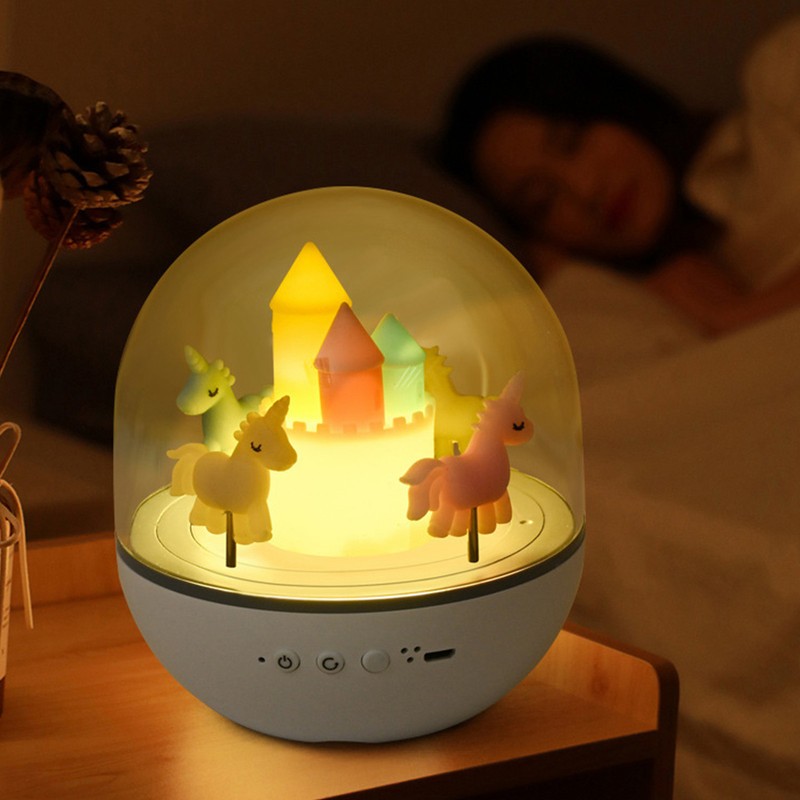 Carousel Light Bedside Night Lamp Rotating Romantic Light Home Decoration