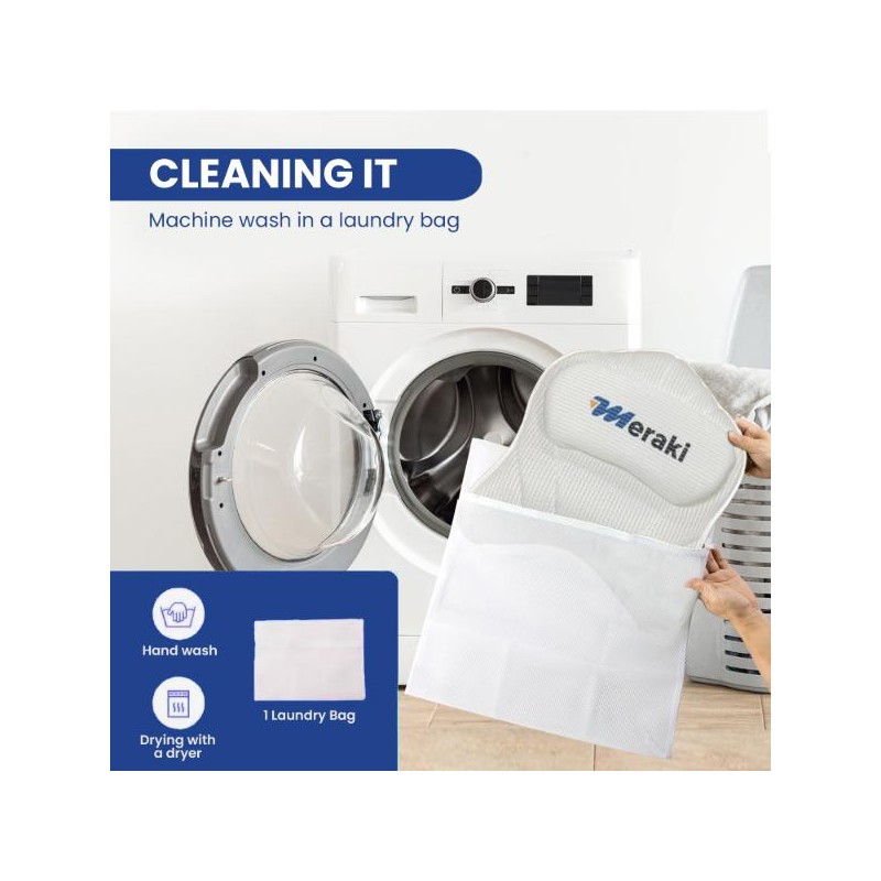 Luxury Bath Pillow - Extra Thick 5D Mesh, Neck &