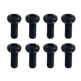 Black License Plate Screws for Lexus, Toyota, M6-1.0 x 16 mm Bolt,Phillips Machine Pan Head 18-8, Stainless Steel(8 Pack)