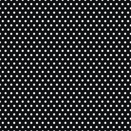 Rose and Hubble Polka Dot Fabric - 45 Inch Wide 100% Cotton Poplin for Dressmaking, Quilting, and Crafting - Soft, Cotton Fabric for Sewing, Apparel, Home Décor, Bag Making (Black, 0.5 Metre)