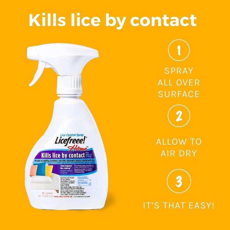 Licefreee Home Lice Control Spray - Non-Staining Lice Treatment Spray