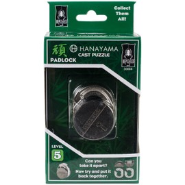 BePuzzled Padlock Hanayama Cast Metal Brain Teaser Puzzle (Level 5) Puzzles For Kids & Adults Ages 12 & Up