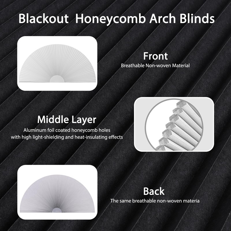 Arch Window Shade Blackout Cellular Shades Half Circle Moon Window