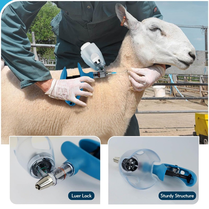 5ml Livestock Syringe Automatic Self Refill Continuous Adjustable Bottle Attachment