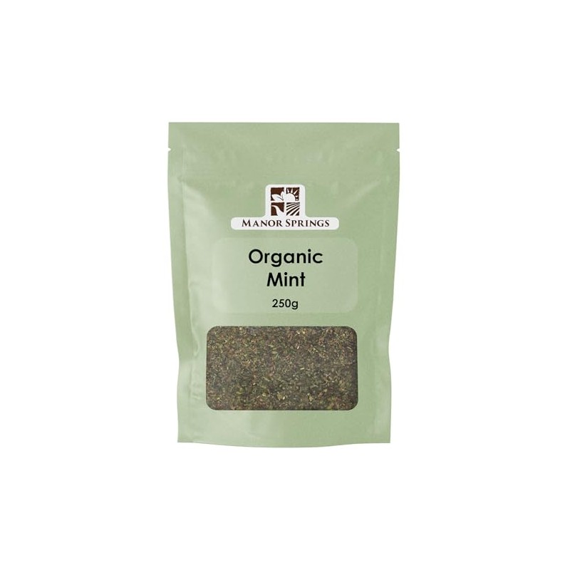 Organic Dried Mint (Spearmint) 250g by Manor Springs Organic