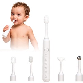 Herramienta de Entrenamiento de Los Músculos Orales con 5 Cabezales de Masaje, Entrenador de Músculos Orales con 6 modos de vibración, Reducir Ronquidos, Corregir Dislalias, Adultos y Niños
