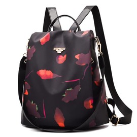 shepretty Women's Anti-Theft Backpack Shoulder Bag School Bag, 3 Butterfly Black, Bag