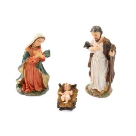 ELLUG Mini Nativity Figures Set 11-Piece Height up to 7 cm Nativity Scene Figures Nativity Accessories Christmas Decoration
