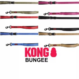 KONG Hands Free BUNGEE Dog Leash Padded Durable Traffic Handle 6' x 1" Wide NEW! - Red
