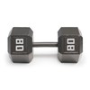 Marcy 80lb Cast Iron Hex Dumbbell, Single, IV-2080