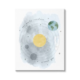 World Revolves Around You Solar System Planetary Illustration,Design by Daphne Polselli