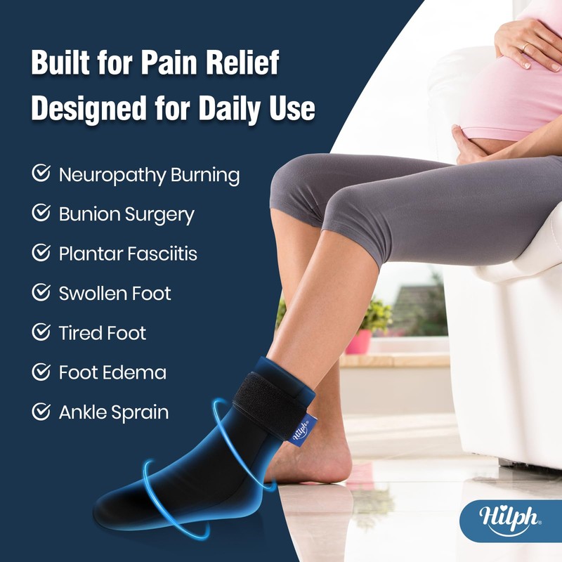 Hilph Full Foot Ice Pack Gel Sock for Hot &