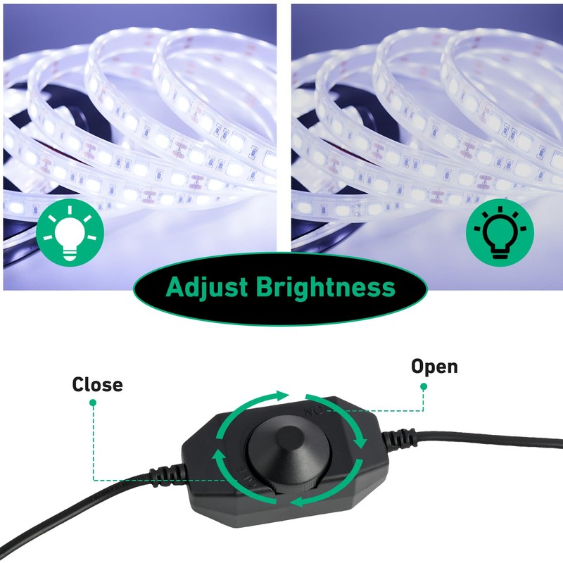 Pack of 2 DC 12V-24V 3A LED Dimmer for LED