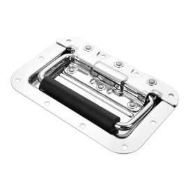 Yetaha Luggage ALuggage Box Handle, Yetaha 1PC Box Handles Spring Folding Handle, Stainless Steel Luggage Toolbox Equipment Box Cover Ring Luggage Air Box Handle Ring Handle Part, 162x107mm