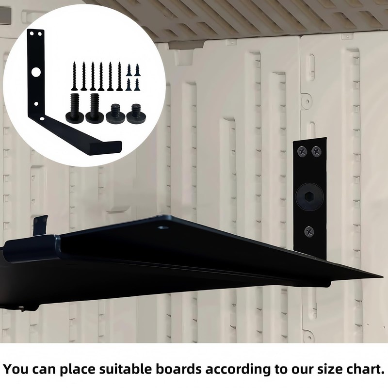 Shelf Brackets for Suncast Sheds,Iron Shelf Accessory Outdoor Sheds Storage,with