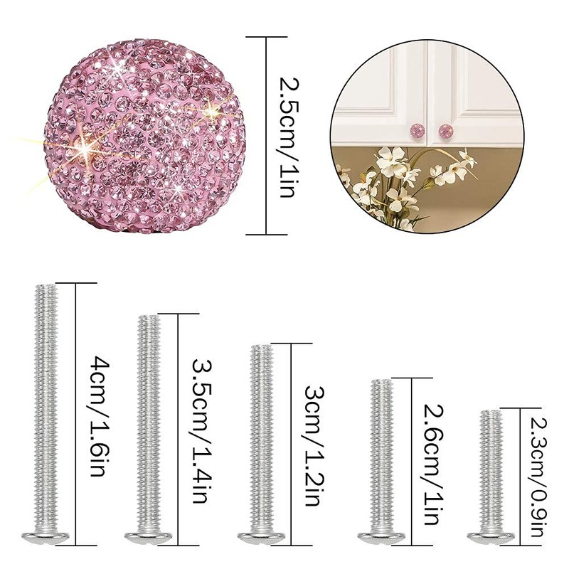 SAVORI Cabinet Knob Crystal Dresser Cupboard Drawer Wardrobe Door Knobs