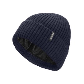 Ocatoma Beanie Hat for Men Women Warm Winter Knit Cuffed Beanie Soft Warm Ski Hats Toque Unisex Gifts for Men Women (Navy)