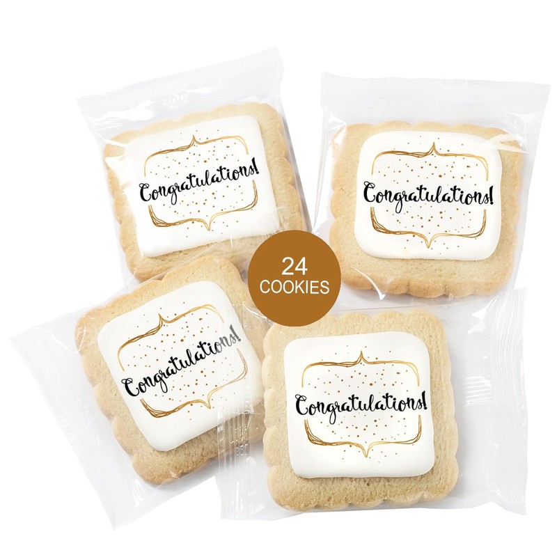 Congrats Cookies Party Favors Congratulations | 24 Pack Individually Wrapped