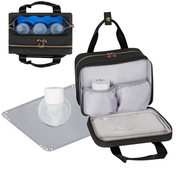 PHOEBUS BABY Wearable Breast Pump Bag with Insulated Breastmilk Cooler