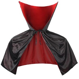 Coolchange Reversible Adult Vampire Cape with Stand Up Collar