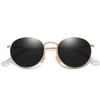 SOJOS Small Round Polarized Sunglasses for Women Men Classic Vintage