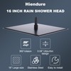 Hiendure Rain Shower Head, 16 Inch High Pressure Stainless Steel