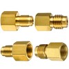 JaGely 17 Pcs R134a Brass Refrigerant Tank Adapter 1/4" to