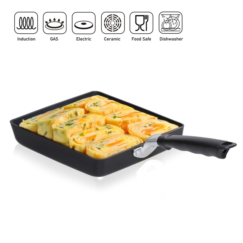 TECHEF - Tamagoyaki Japanese Omelette Pan/Egg Pan Skillet, PFOA-Free, Dishwasher
