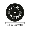 Barbell Bumper Plate Drink Coasters Set of 6, Round Black