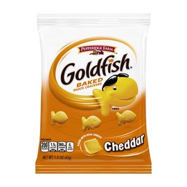 Pepperidge Farm Goldfish Baked Snack Crackers, Cheddar Cheese, Pack Of 72, 1.5 Oz