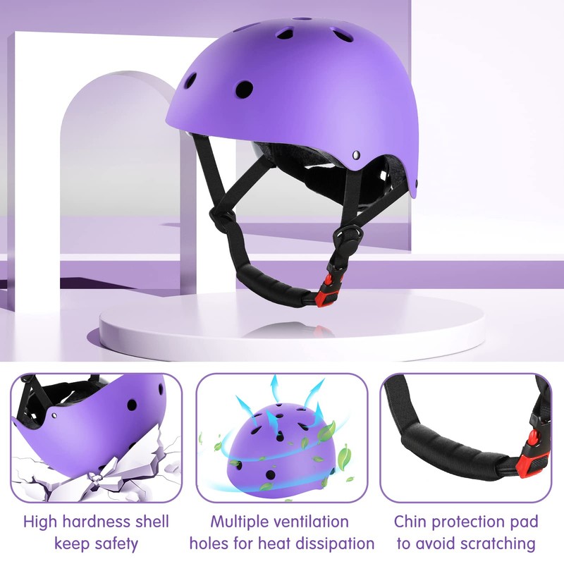 WayEee Children's Knee Pads with Helmet, Protector Set Children 3-10