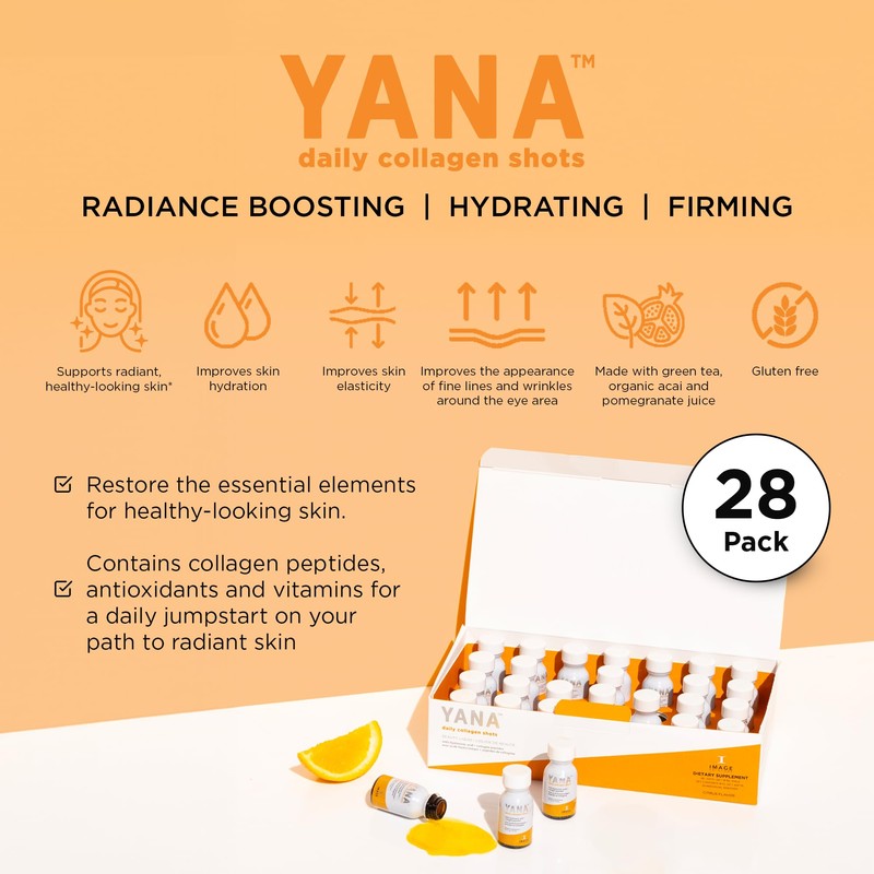 IMAGE Skincare, YANA Liquid Collagen Shots, 2500 mg Hydrolyzed Bovine