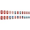 ONPRESS 24Pcs Independent Day Press on Nails Medium Square Fake