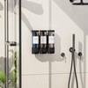 CHGEO Shower Soap Dispenser 3 Chamber No Drill Wall-Mounted, 10.2