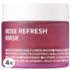Isoi Rose Refresh Mask 80g, 1 pack, 4 pieces / 아이소이 로즈 리프레쉬 마스크 80g, 1개입, 4개