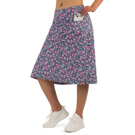 Skorts Skirts for Women Casual,Athletic Skirt with Leggings(L Red)