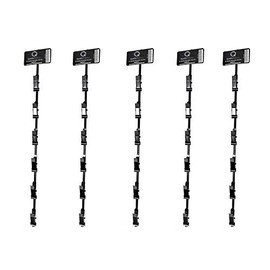 5 Units of 16 Inch Hanging Display Strip/Rack with 6 Clips for Chips, Snacks, Candy, Hats - Increase Sales & Organize