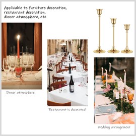 BEZURA Candlestick Holders,Taper Candle Holder for Candlesticks Gold Brass Vintage Candle Stick Candle Holder Candelabra Candle Holder for Fireplace Party Dining Home