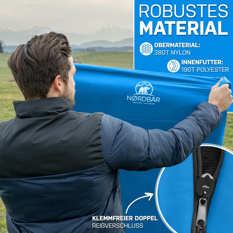 NORDBÄR® Summer Sleeping Bag Ultralight & Compact [750 g] with